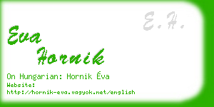 eva hornik business card