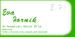 eva hornik business card